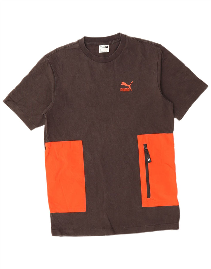 PUMA Camiseta para hombre Top XS Algodón color block negro