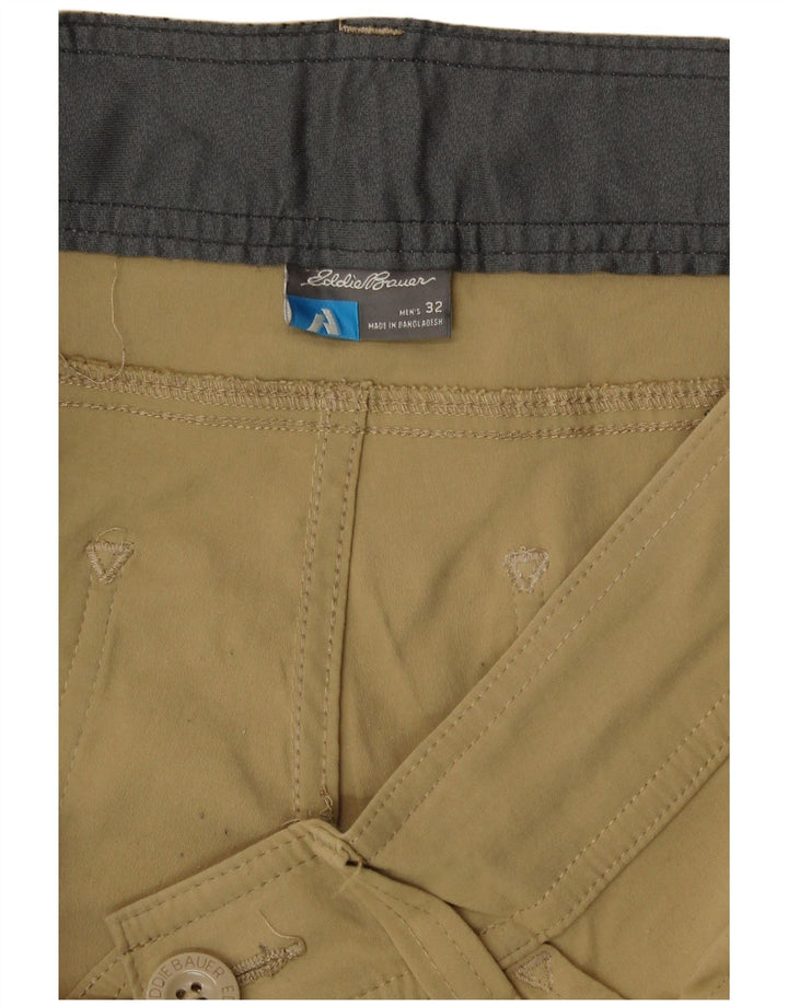 Eddie Bauer Pantalones cortos cargo para hombre W32 Nylon caqui grande