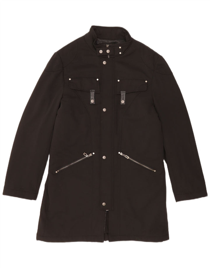 Abrigo vintage para hombre IT 50 Poliéster negro grande