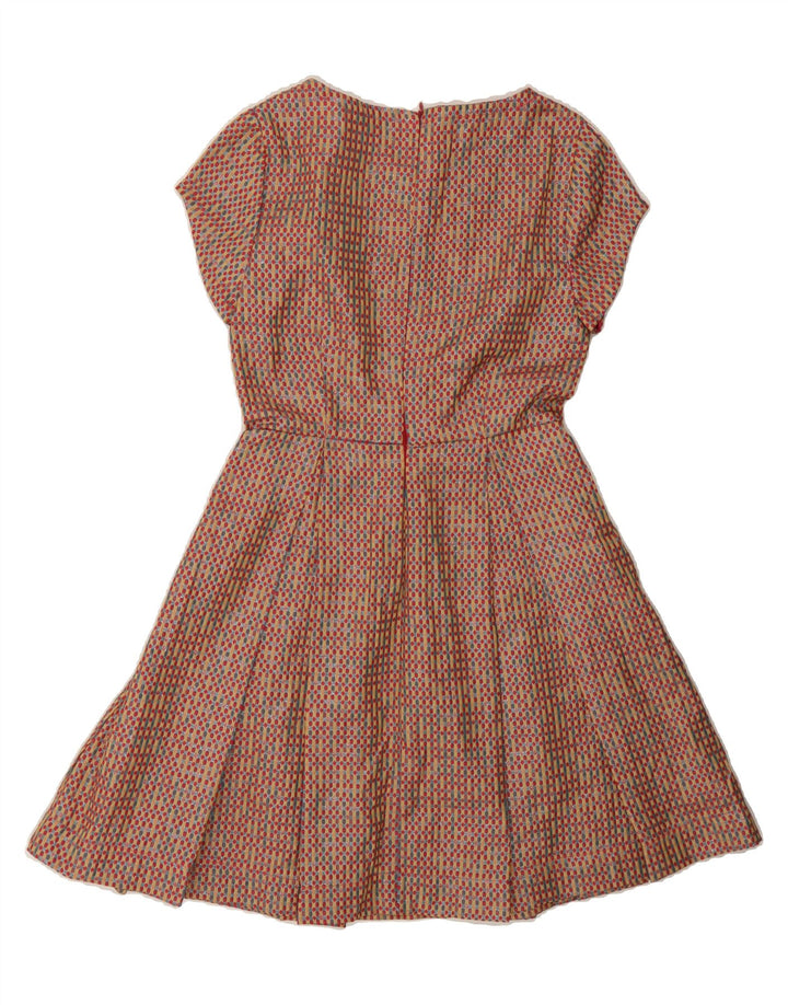 VINTAGE Womens A-Line Dress UK 4 XS Multicoloured Check Vintage Vintage and Second-Hand Vintage from Messina Hembry 
