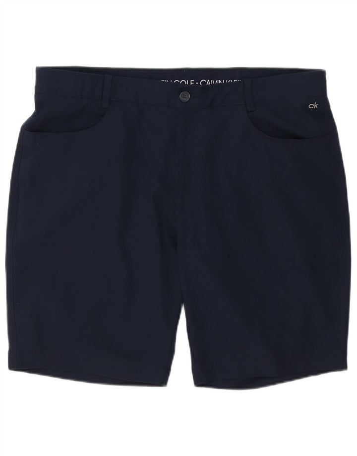 CALVIN KLEIN Shorts casuales para hombre W38 XL Poliéster azul marino