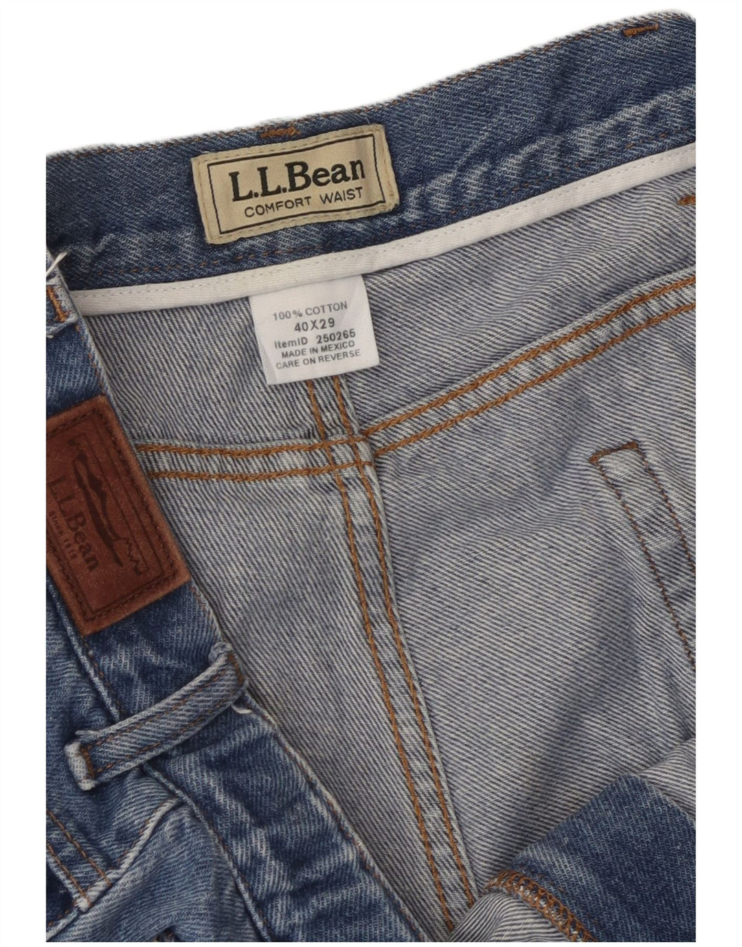 L.L.Bean Vaqueros rectos para hombre W40 L29 Algodón azul
