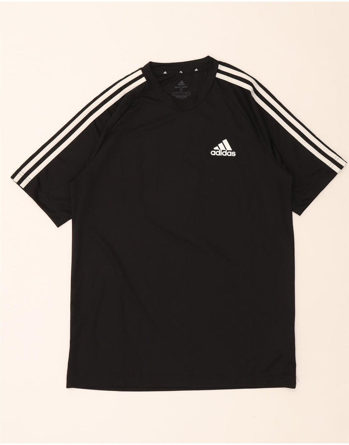 ADIDAS Mens Aeroready T-Shirt Top Small Black Polyester Vintage Adidas and Second-Hand Adidas from Messina Hembry 
