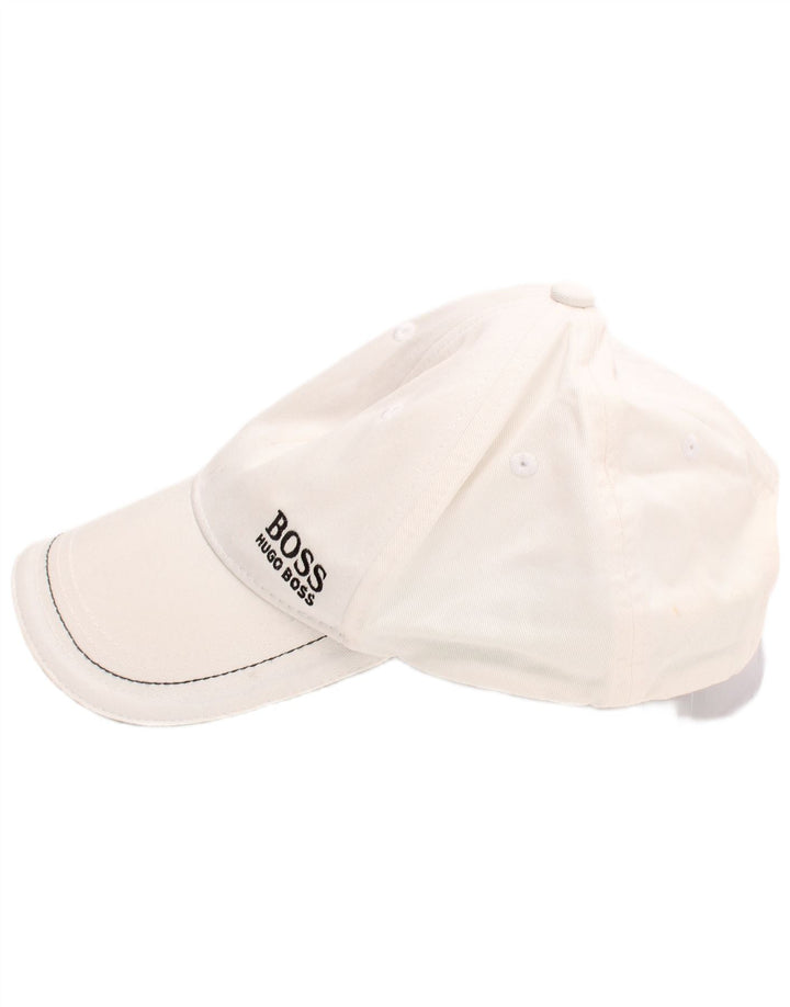 Hugo Boss Mens Graphic Baseball Cap One Size White Cotton
