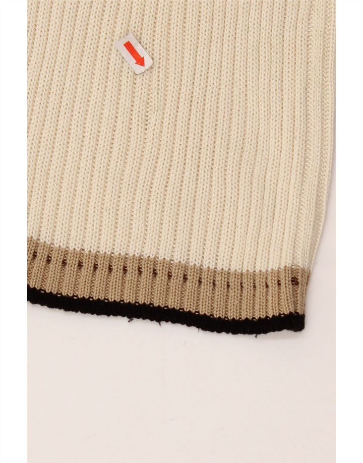 CERRUTI 1881 Cárdigan para mujer, talla 40, talla mediana, algodón blanco roto