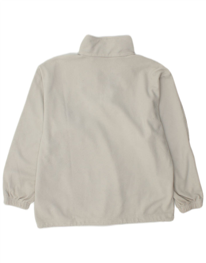Kappa Hombre Jersey De Forro Polar Con Cremallera Y Cuello Grande Poliéster Blanco Roto