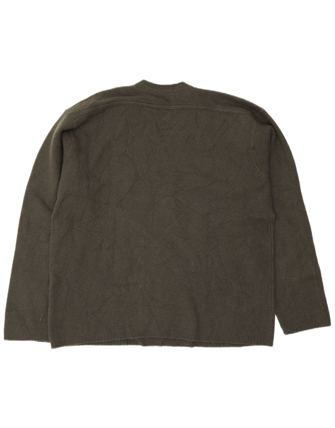 Zara Hombre Jersey Cuello Pico XL Lana Caqui