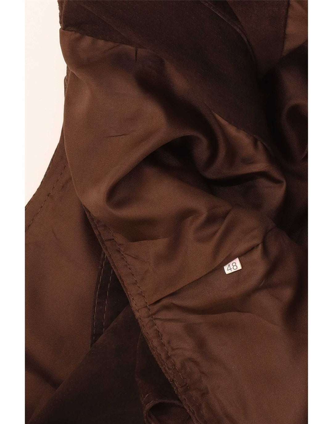Chaleco de ante vintage para mujer IT 48 XL Marrón