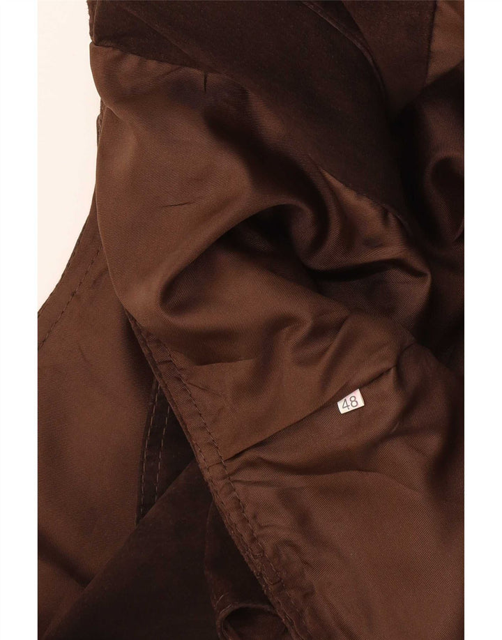 Chaleco de ante vintage para mujer IT 48 XL Marrón