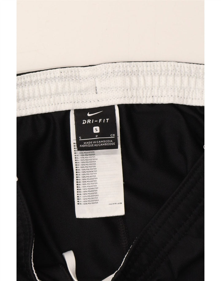 NIKE Hombre Dri Fit Pantalones de Chándal Pequeños Negro Colorblock Poliéster