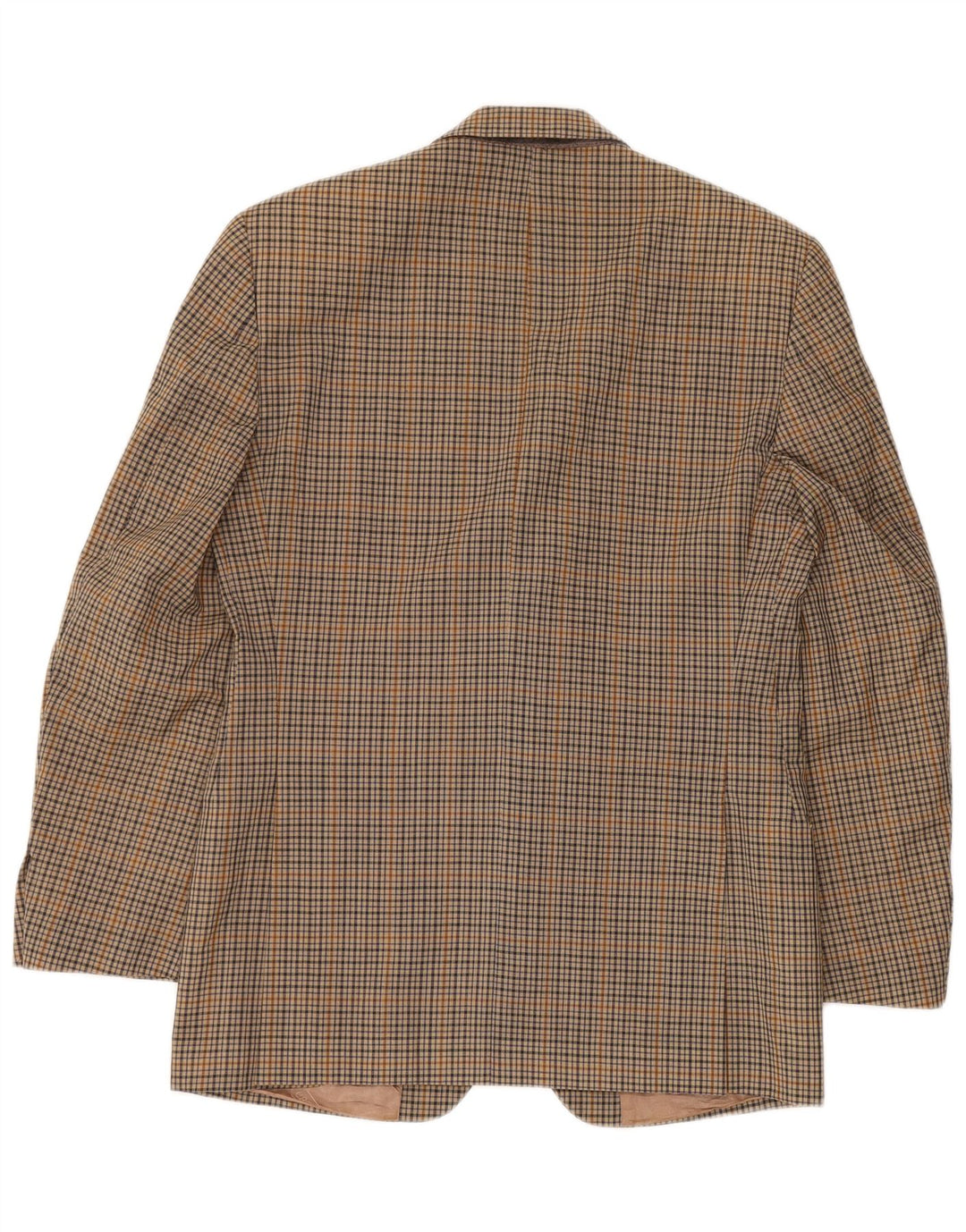 Cacharel Chaqueta tipo blazer de 2 botones para hombre IT 48 Lana a cuadros marrón medio
