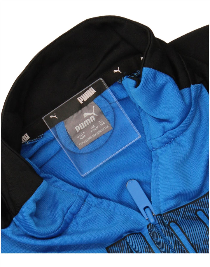 PUMA Chaqueta de chándal con gráfico gráfico para niños 9-10 años Bloque de Color Azul