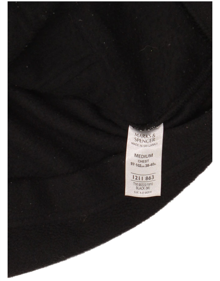 Marks & Spencer Chaqueta polar para hombre UK 38 Mediana Negro Poliéster