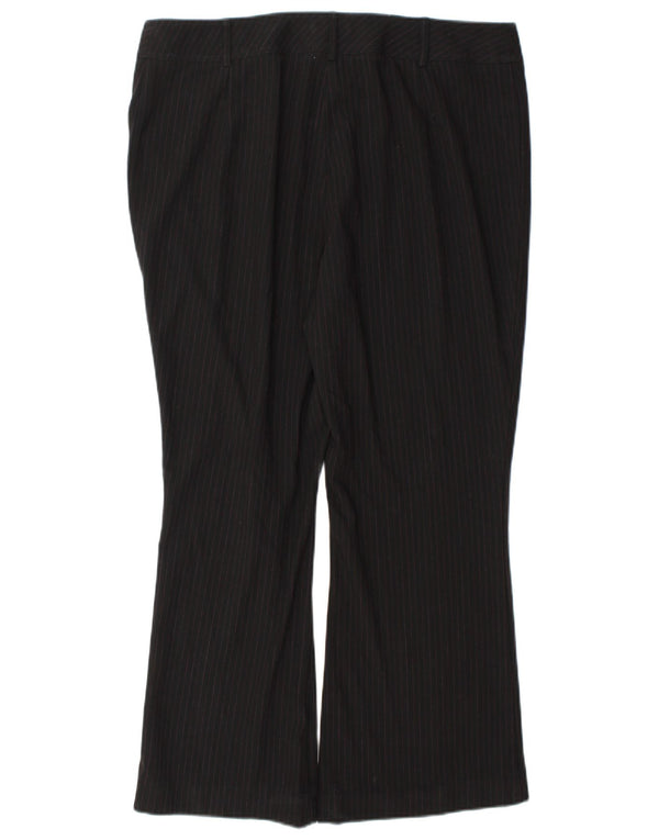 Marks & Spencer Pantalones Casuales para Mujer UK 18 XL W36 L28 Rayas Negras
