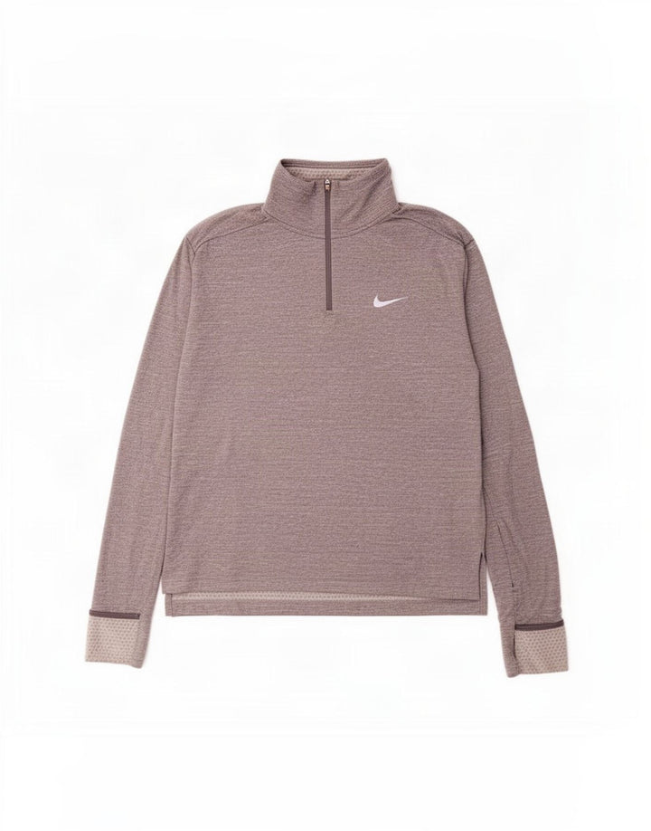 Nike Dri Fit - Chándal con cremallera y cuello para hombre, poliéster gris medio