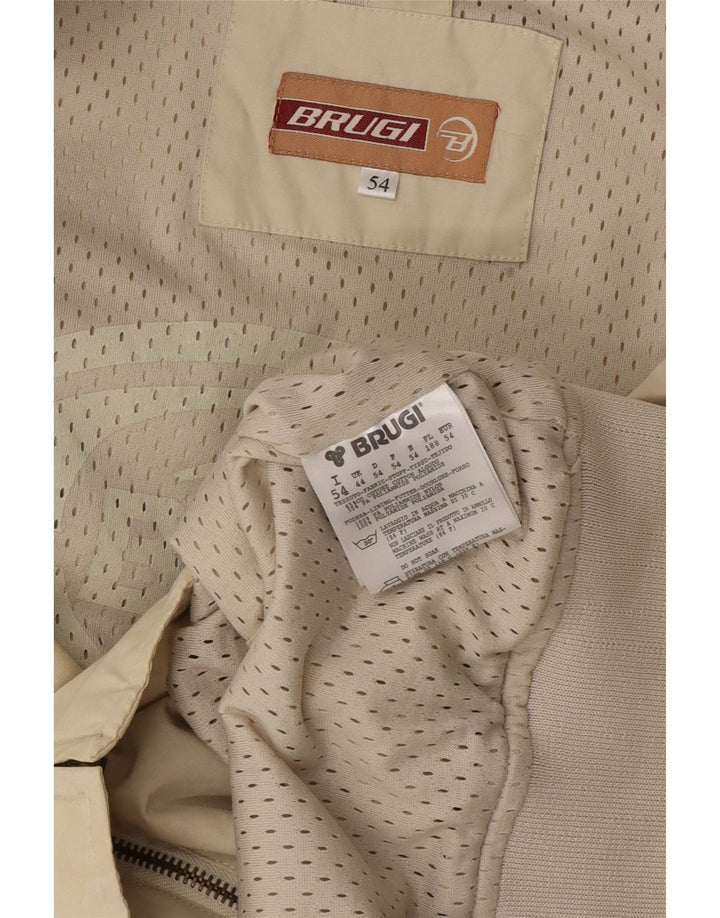 Brugi Chaqueta Bomber para Hombre UK 44 2XL Algodón Beige