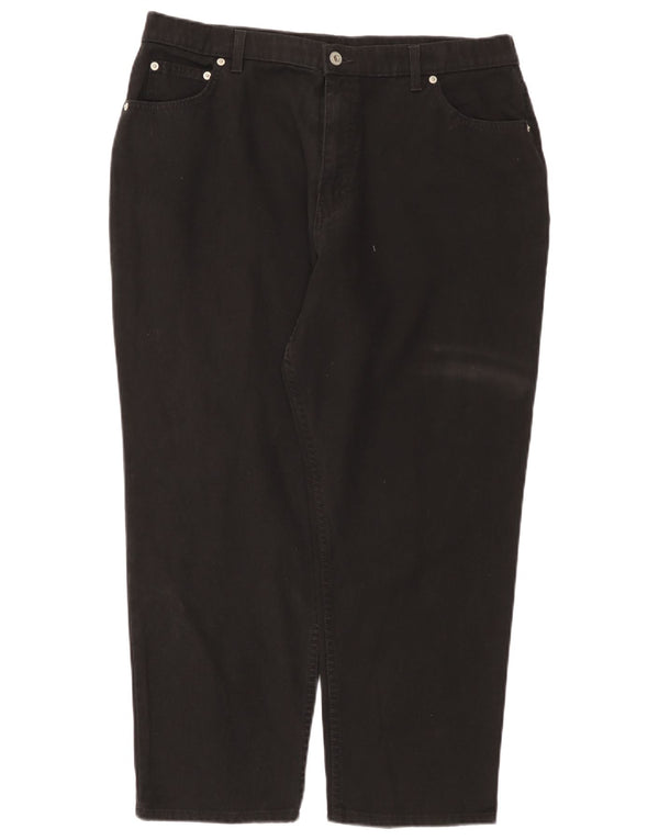 Marks & Spencer Womens Tapered Casual Trousers UK 20 2XL W38 L26 Black