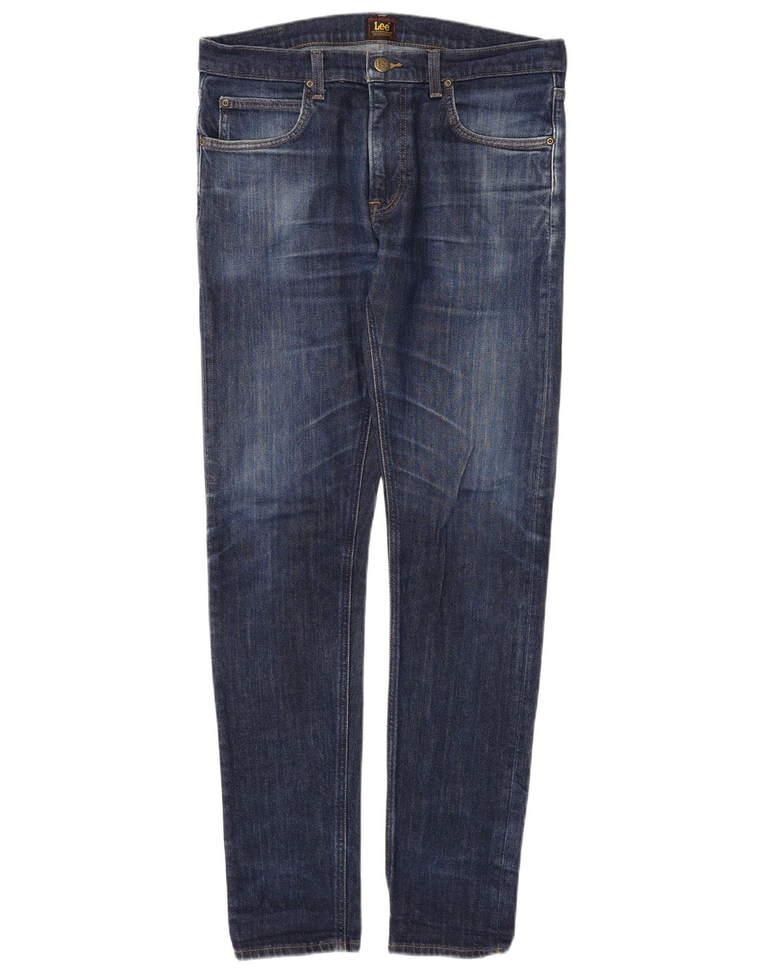 LEE Hombre Luke Tapered Slim Jeans W33 L34 Algodón Azul Marino