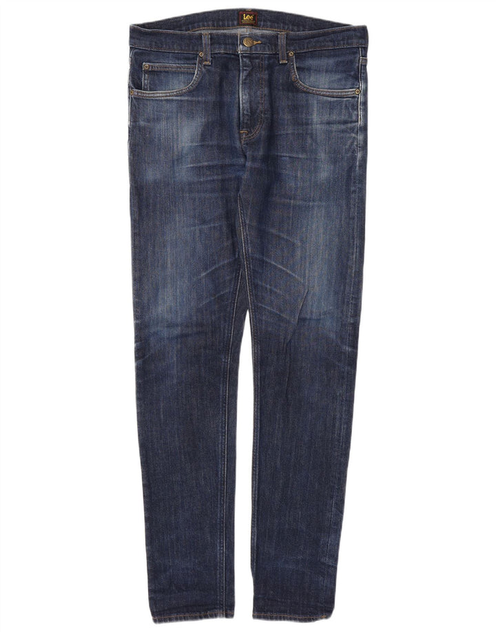 LEE Hombre Luke Tapered Slim Jeans W33 L34 Algodón Azul Marino