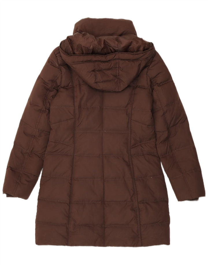 EDC Abrigo acolchado con capucha para mujer UK 14 Poliéster marrón medio