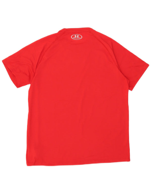 Camiseta Under Armour Heat Gear para hombre, parte superior mediana de poliéster rojo