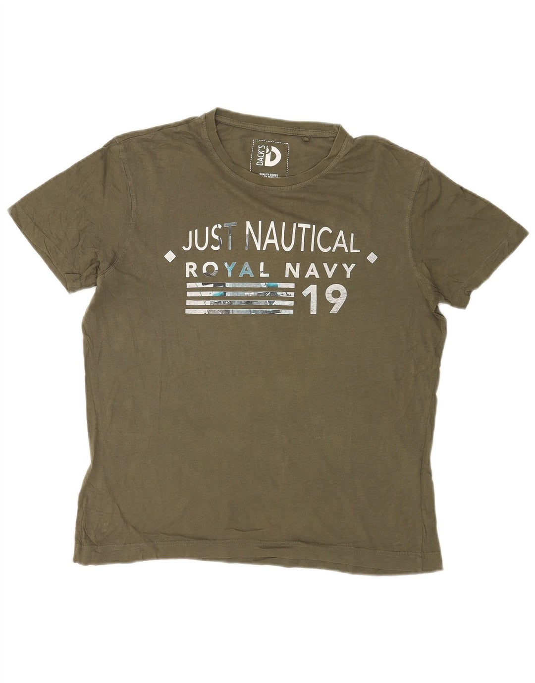 Dack's Camiseta gráfica para hombre Top pequeño de algodón caqui