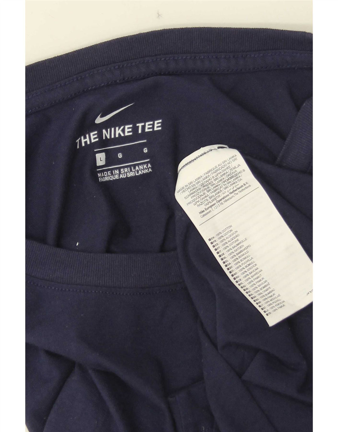 Camiseta Nike Hombre Top Grande Azul Marino Algodón