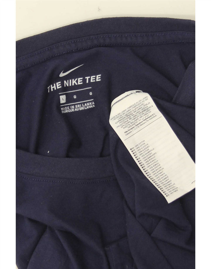 Camiseta Nike Hombre Top Grande Azul Marino Algodón