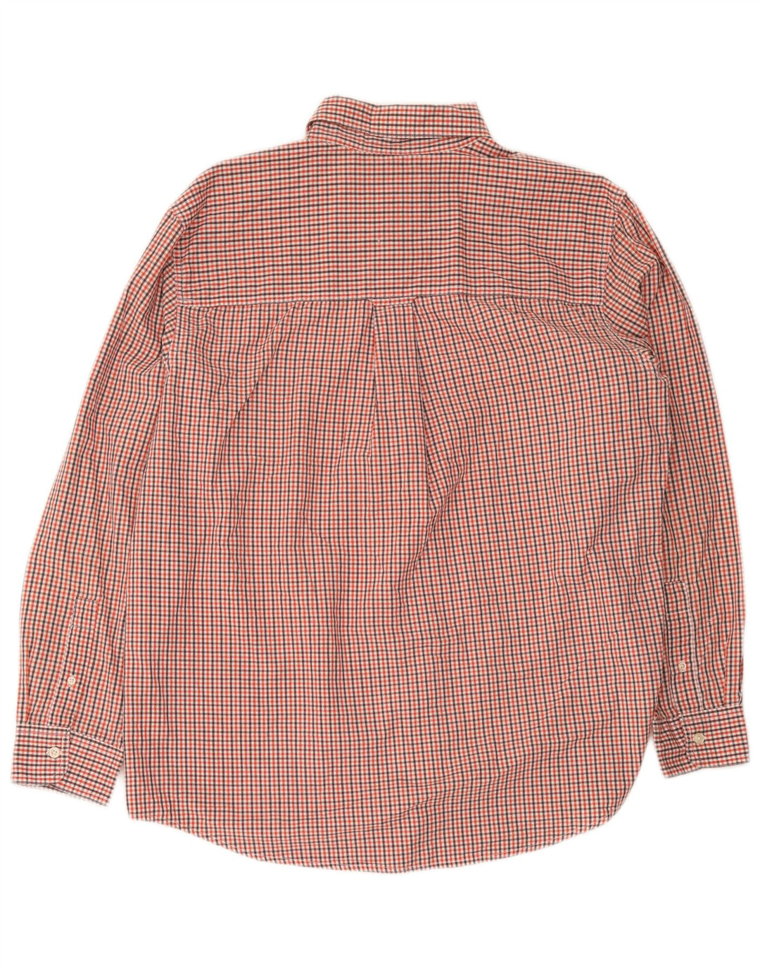 Chaps Camisa de fácil cuidado para hombre de algodón a cuadros rojo grande