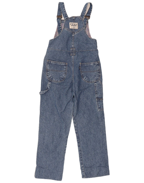 Vintage mujer peto jeans rectos W29 L27 algodón azul