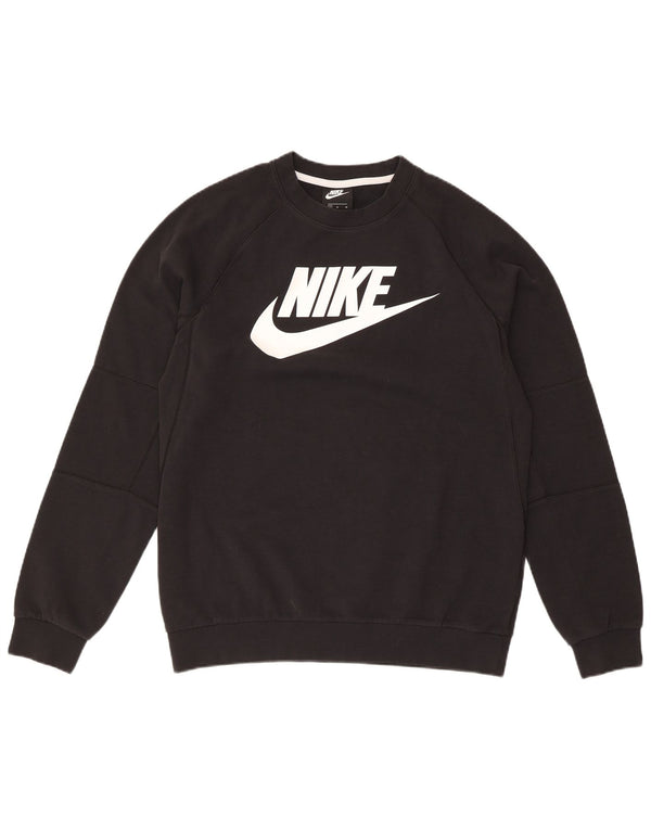 Nike Sudadera con gráfico gráfico tipo jersey de algodón negro mediano para hombre