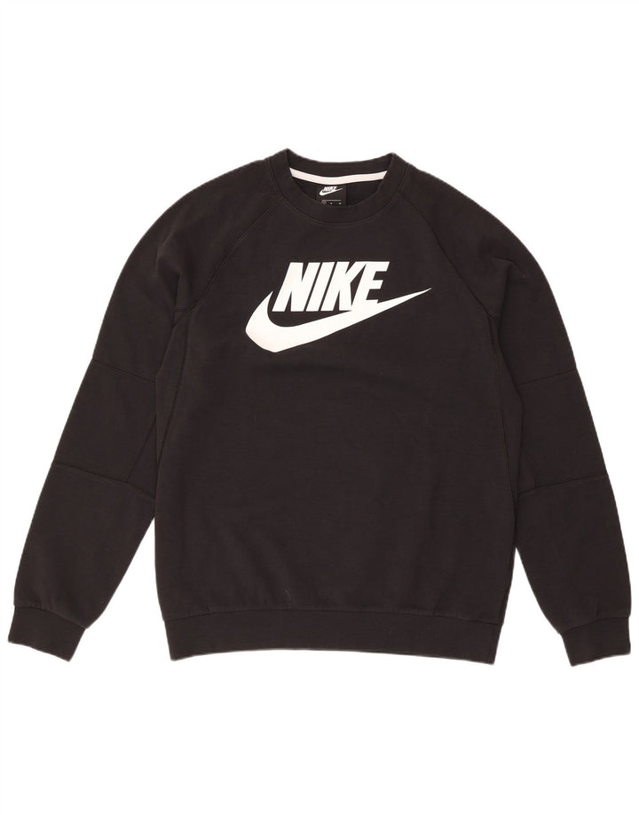 Nike Sudadera con gráfico gráfico tipo jersey de algodón negro mediano para hombre