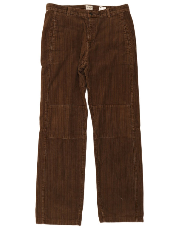 Calvin Klein Pantalones rectos de pana para hombre W33 L33 Algodón marrón