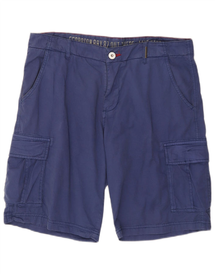 Scorpion Bay Pantalones cortos cargo para hombre W32 Algodón azul marino mediano