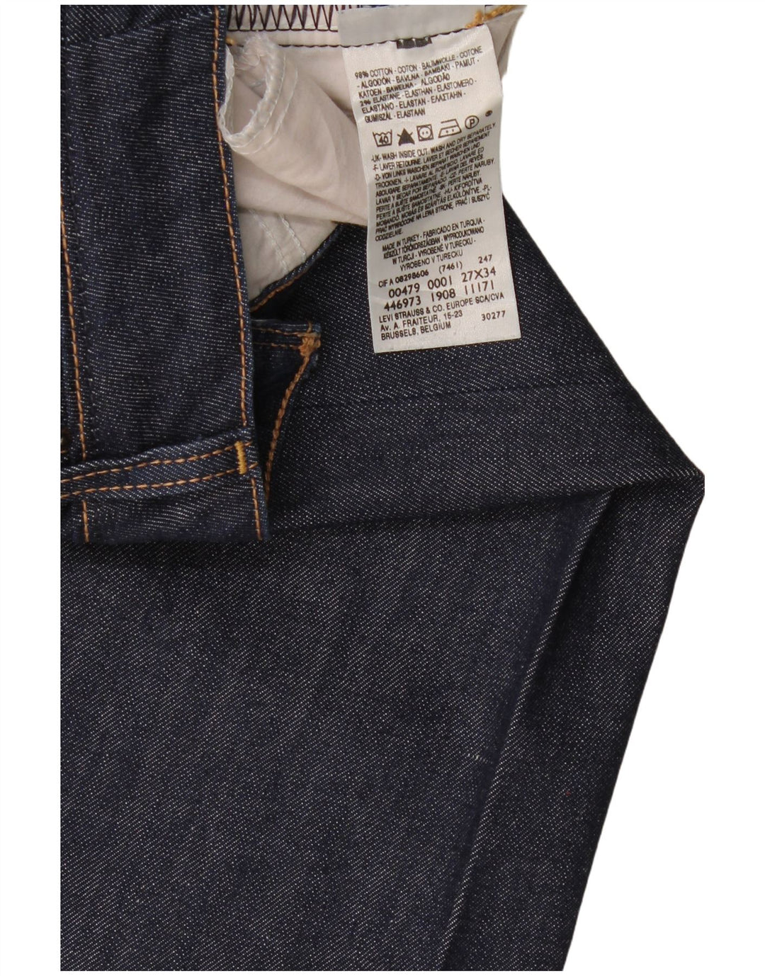 Vaqueros Levi's 479 Booty Flared para mujer W27 L34 Algodón azul marino