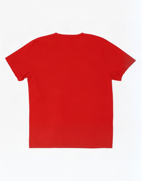 Hollister Hombre Camiseta Gráfica Top XL Algodón Rojo