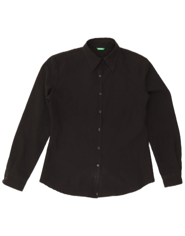 Camisa Benetton Mujer ES 44 Mediano Negro
