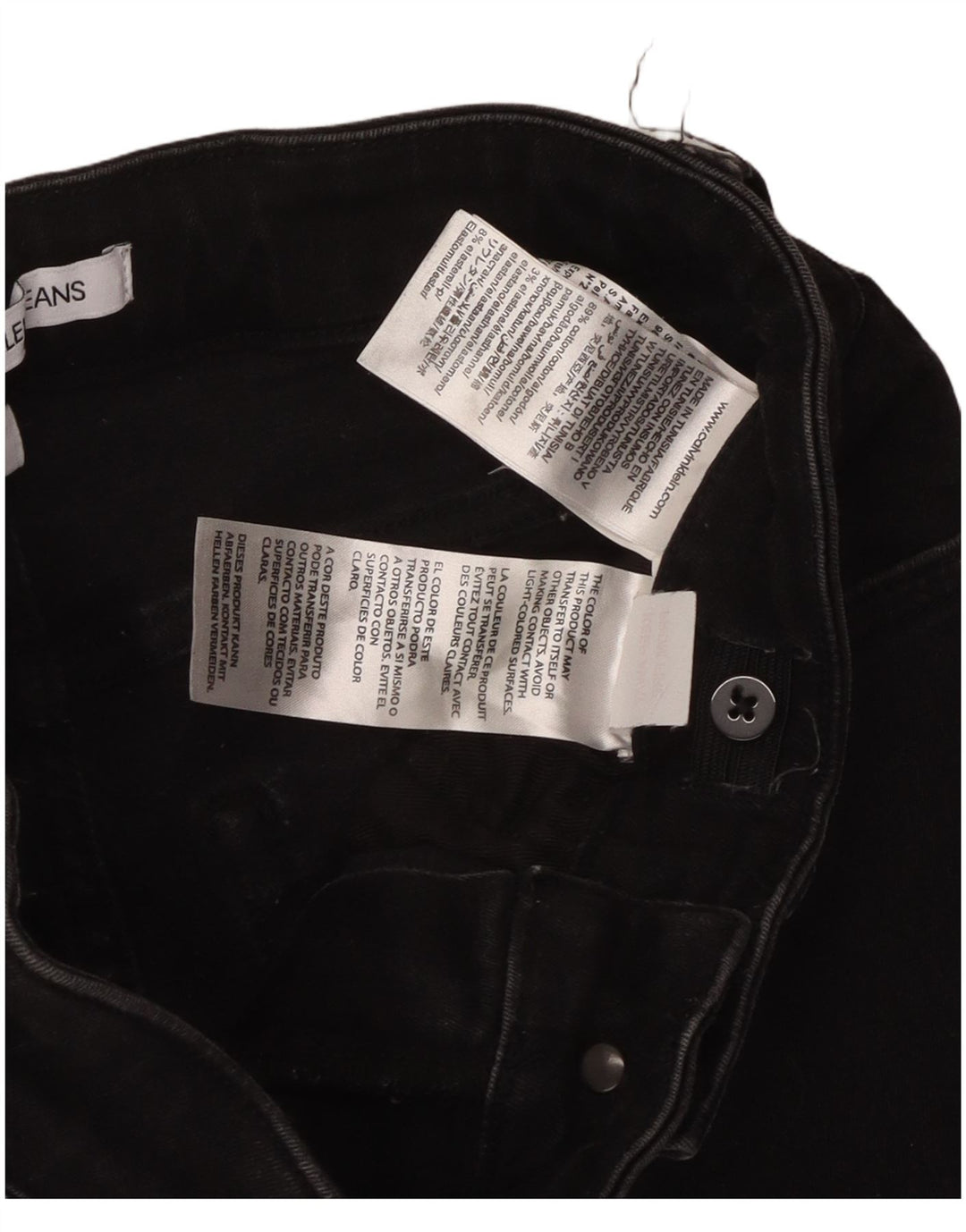 CALVIN KLEIN Vaqueros pitillo para niños 13-14 años W26 L29 Algodón negro