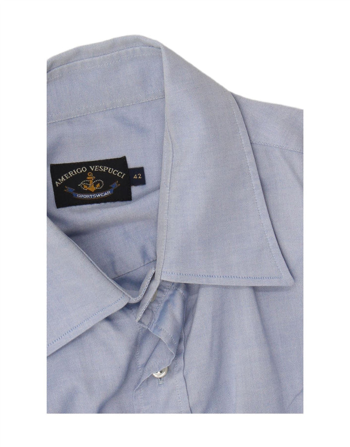 AMERIGO VESPUCCI Camisa Hombre Talla 42 Grande Azul