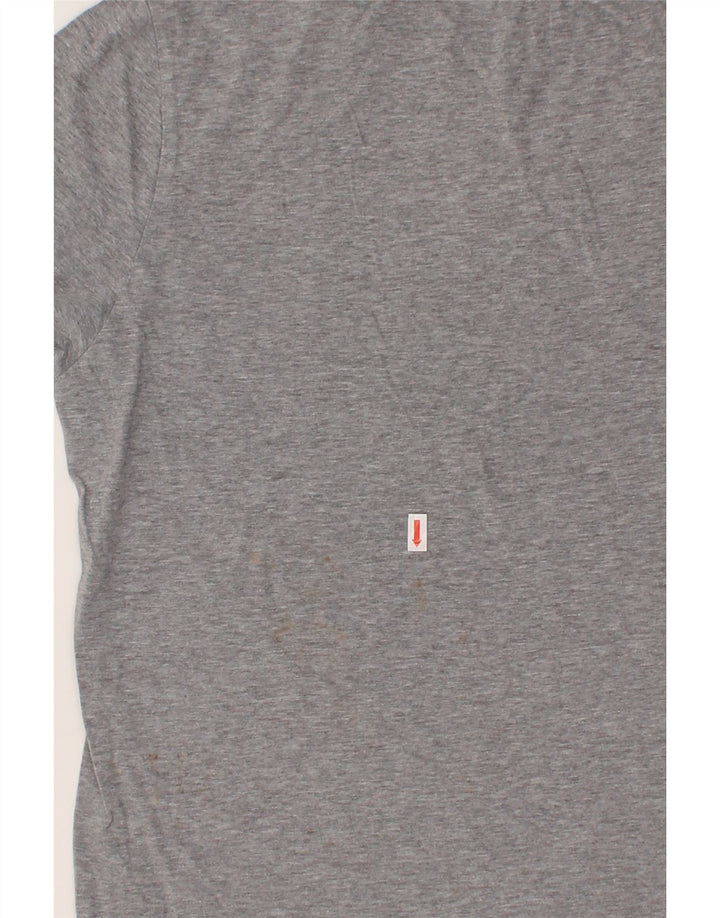 TOMMY HILFIGER Camiseta gráfica para hombre Top de algodón gris medio