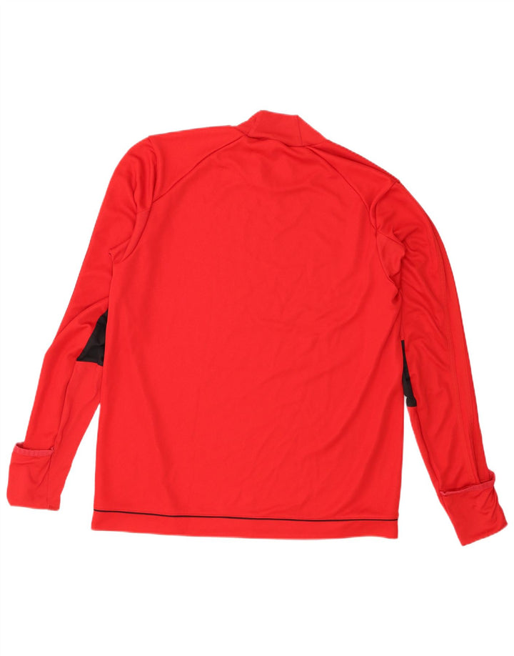 Adidas Mens Climacool Top Manga Larga Grande Rojo Colorblock Poliéster