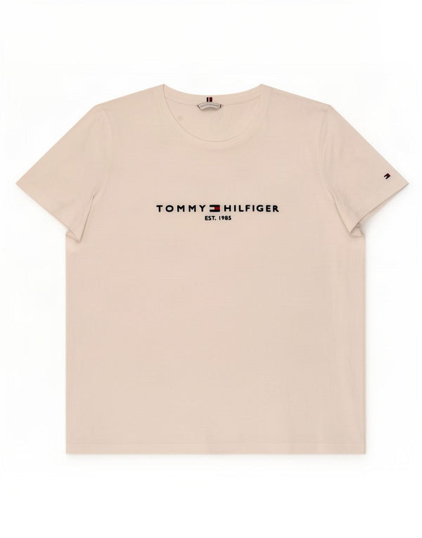 Tommy Hilfiger Camiseta gráfica para mujer Top UK 18 XL Algodón blanco