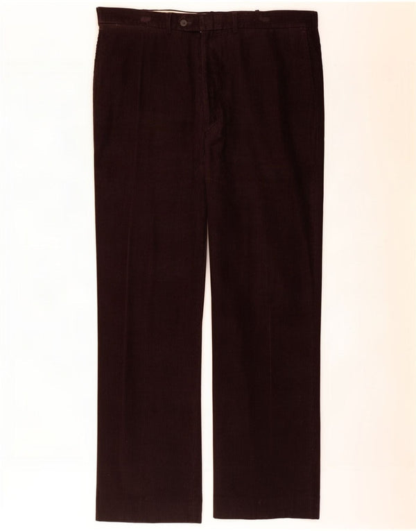 Marks & Spencer Pantalones rectos de pana para hombre W42 L33 Algodón marrón