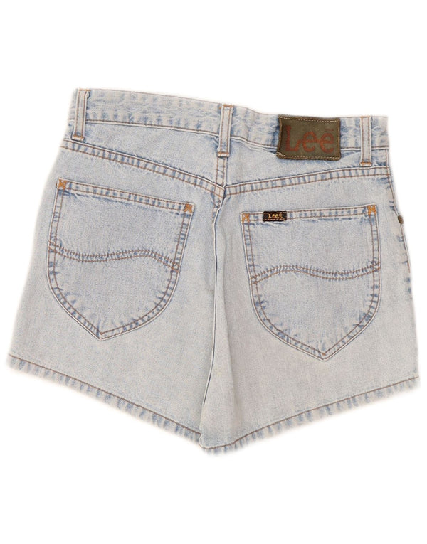 Pantalones cortos vaqueros de cintura alta y pernera ancha Melrose para mujer Lee W29 Algodón azul medio