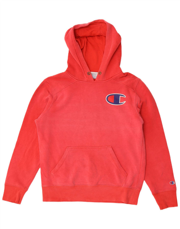 Champion Sudadera Con Capucha Gráfica Para Hombre Jersey De Algodón Rojo Medio