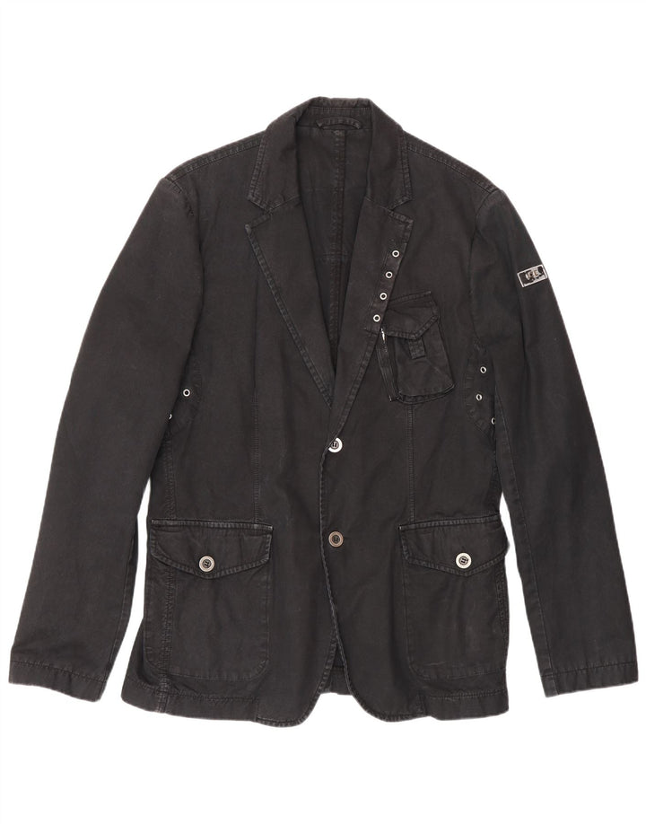 Iceberg Chaqueta vaquera de 2 botones para hombre IT 52 XL Algodón gris