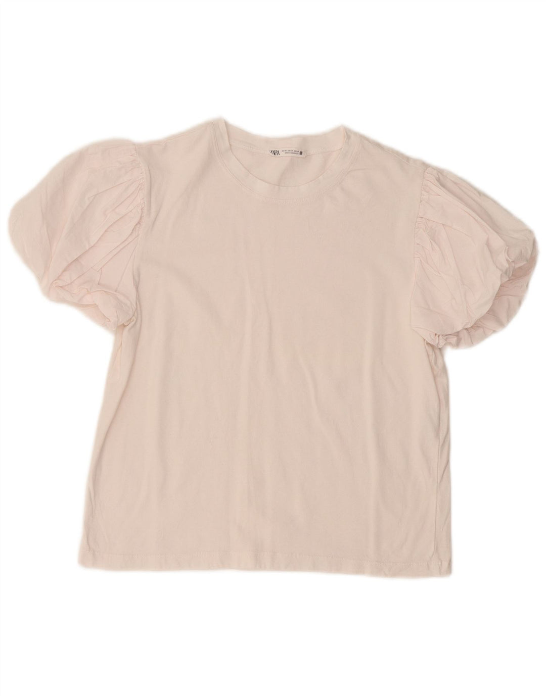 ZARA Womens Blouse Top UK 12 Medium White Cotton