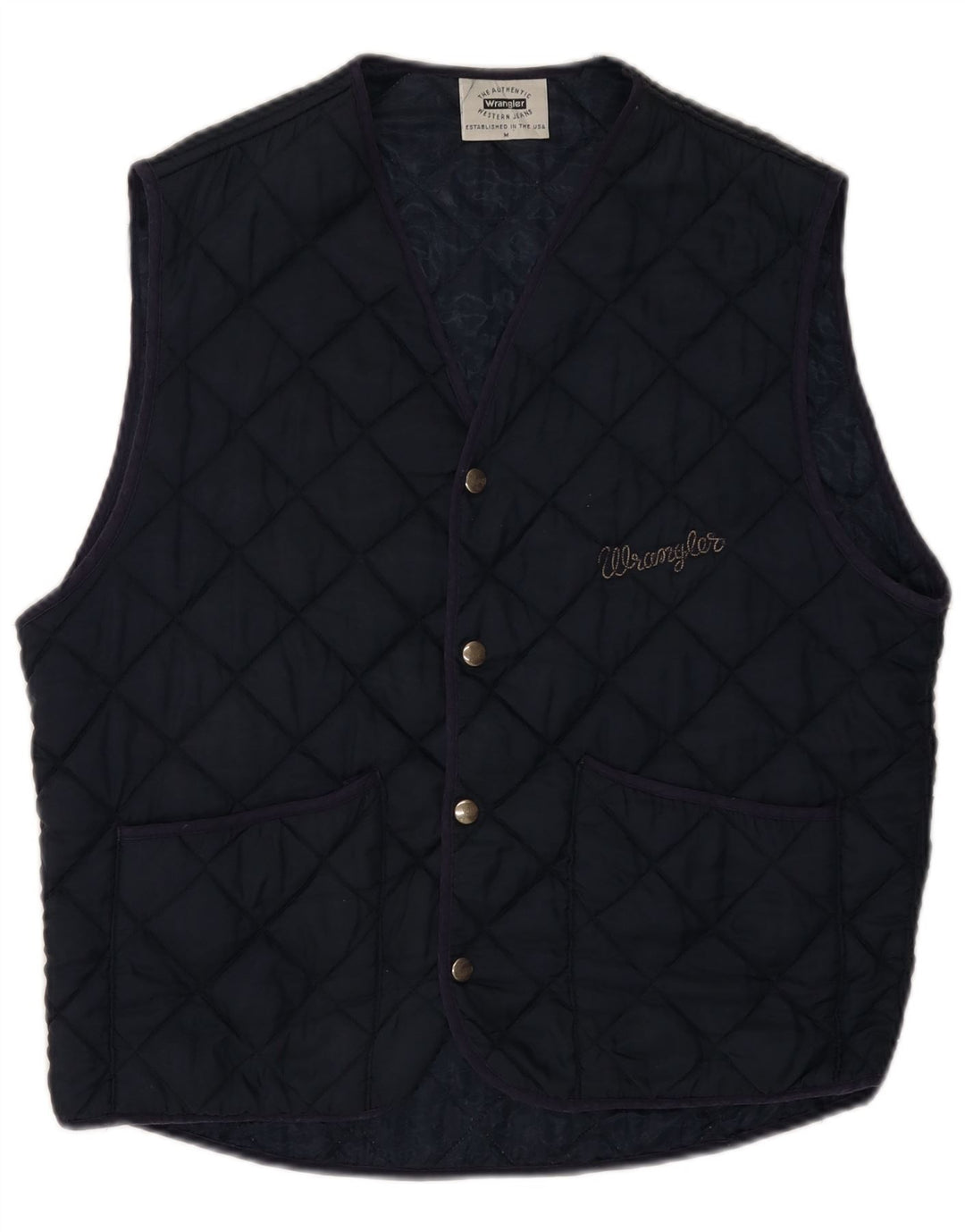 Wrangler Chaleco acolchado para hombre UK 38 Medium Azul marino Poliamida
