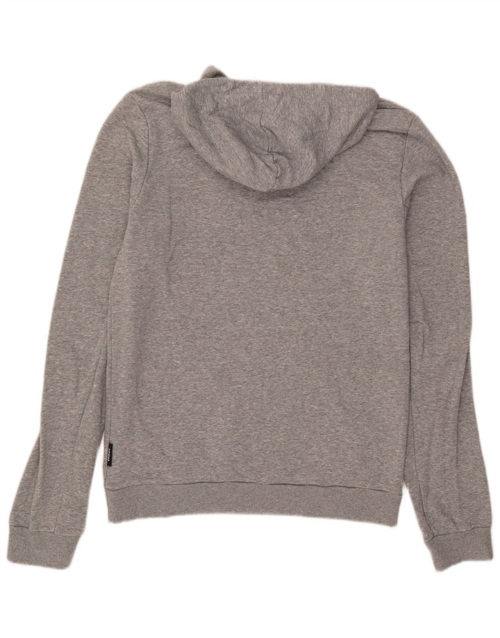 Adidas Hombre Sudadera Con Capucha Jumper Gris Medio Algodón
