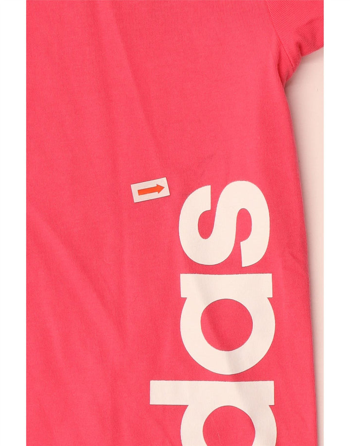 ADIDAS Camiseta Niña Climalite Graphic Top 13-14 Años Rosa Algodón